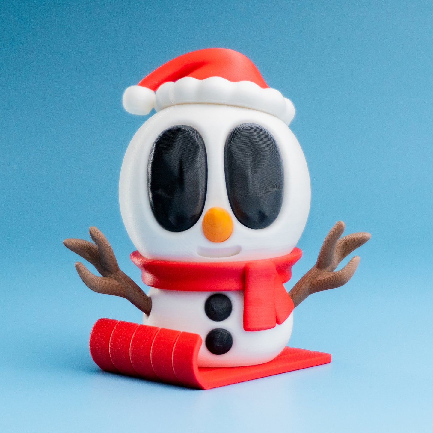 Bonhomme de neige design 3D version luge
