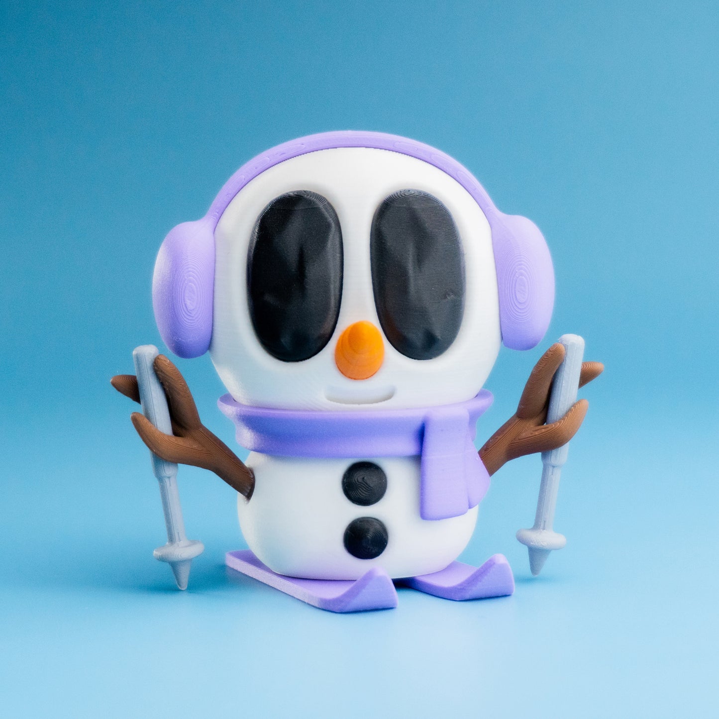 Bonhomme de neige design 3D version skieur