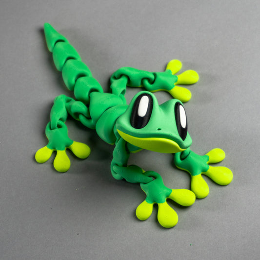 Gecko articulé 3D imprimé au Québec – miniature design à manipuler et collectionner